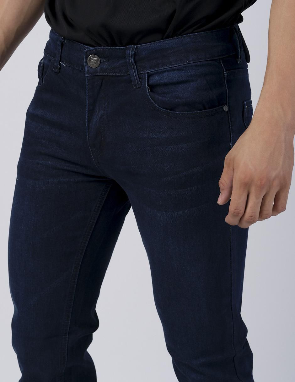 Jeans slim lavado obscuro para hombre 4