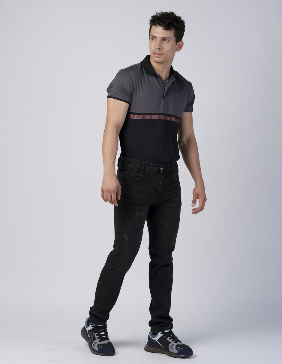 Jeans slim lavado obscuro para hombre 4