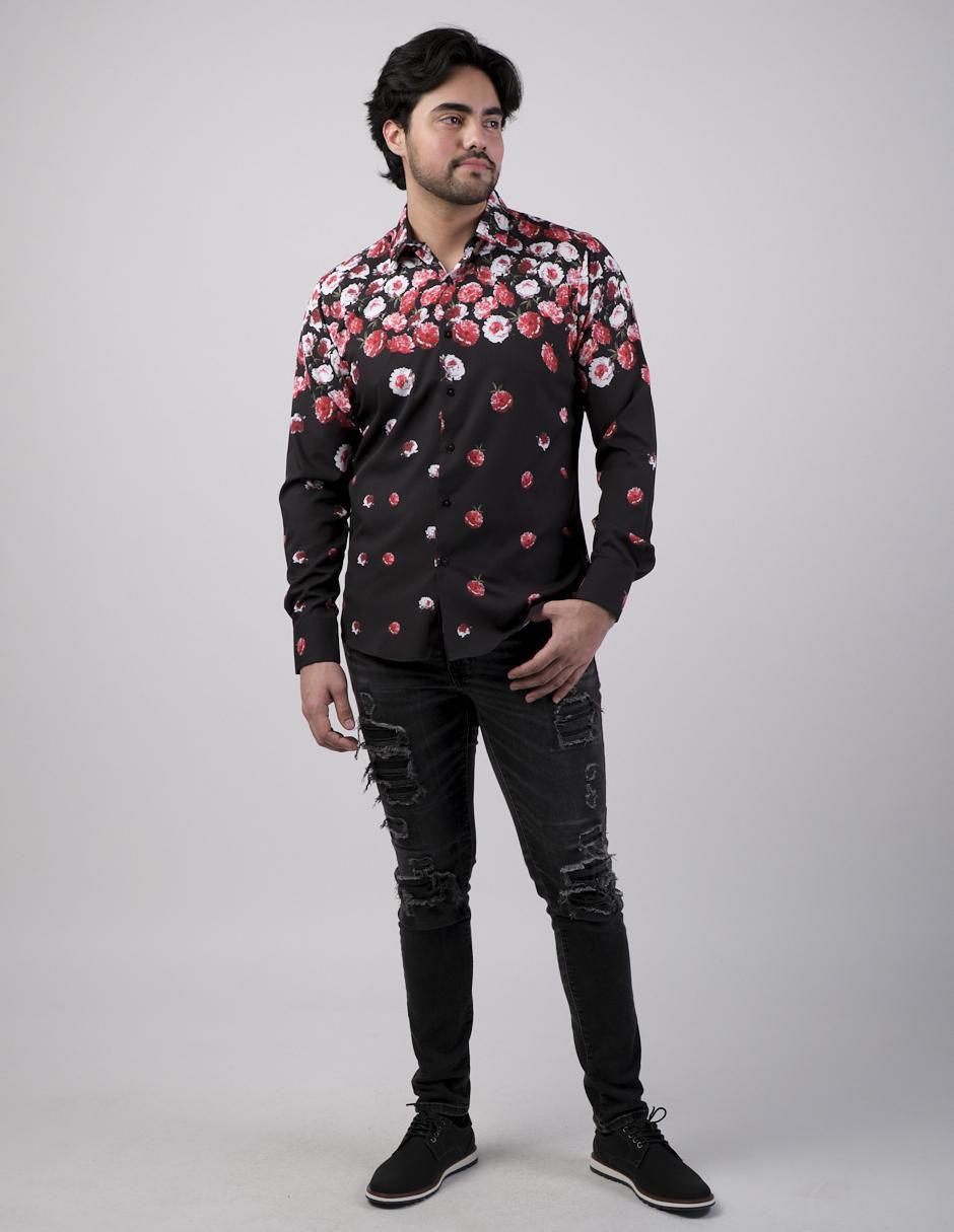Camisa casual manga larga para hombre 3