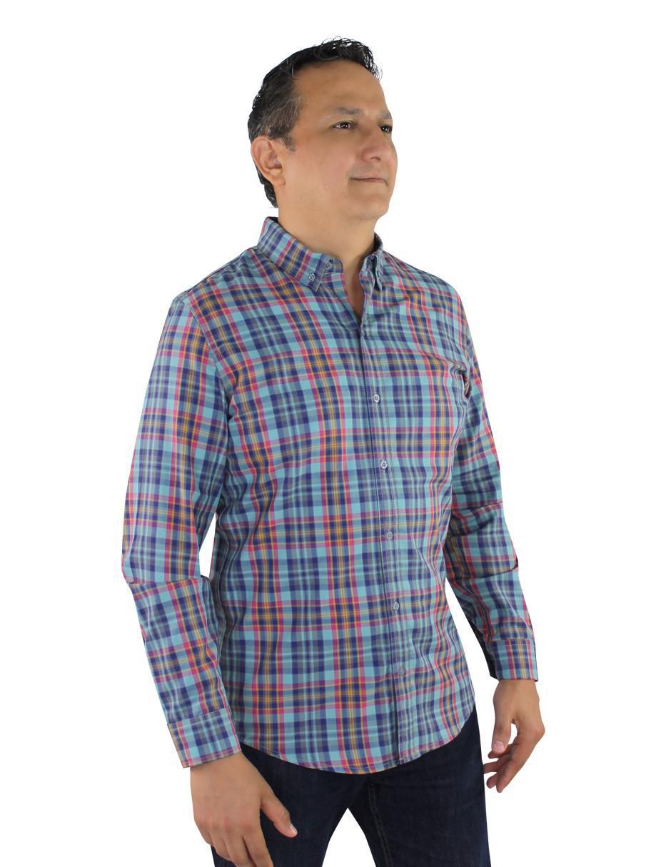 Camisa casual de algodón manga larga para hombre 2