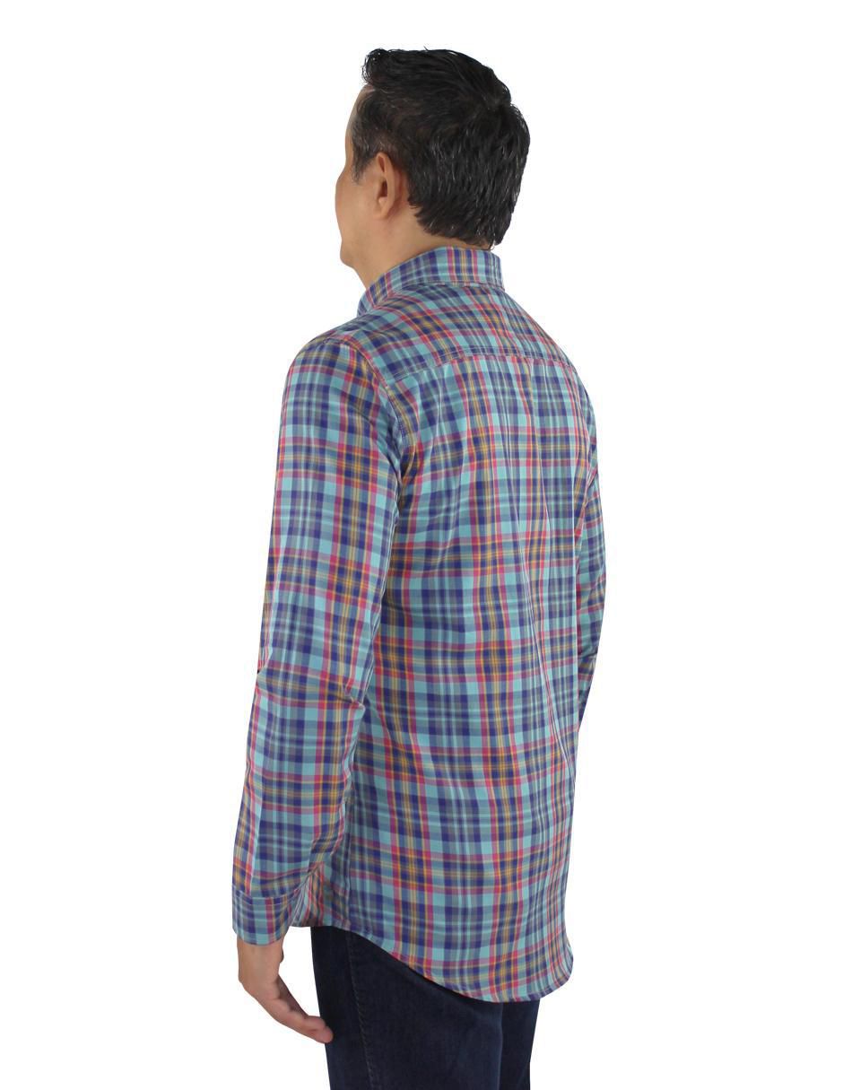 Camisa casual de algodón manga larga para hombre 5