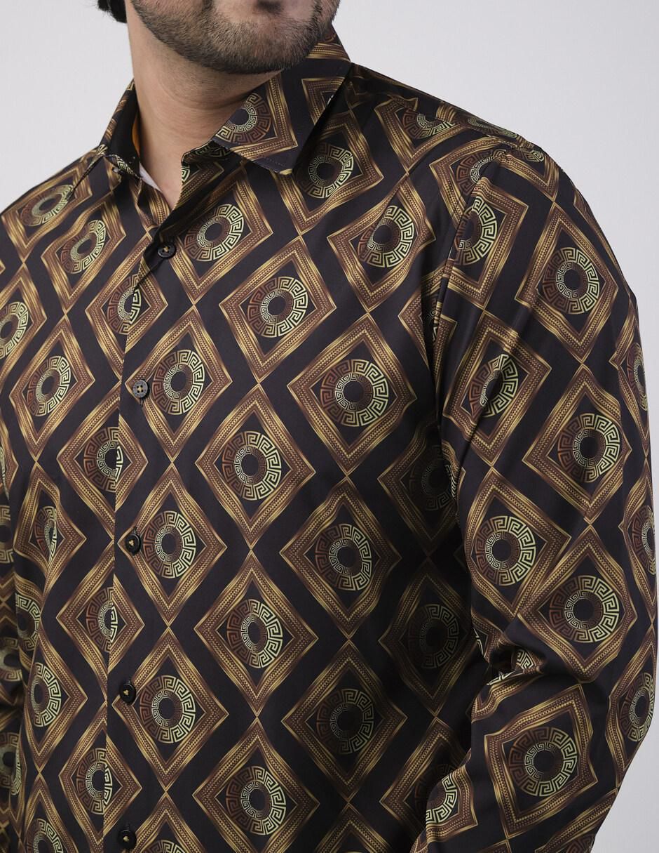 Camisa casual manga larga para hombre 4