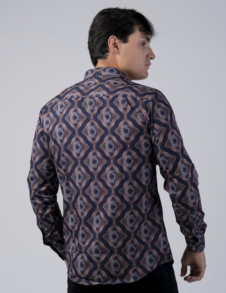 "camisa/sobrecamisa" casual benziny "de" (si aplica) poliéster y algodón "manga" larga "para hombre"