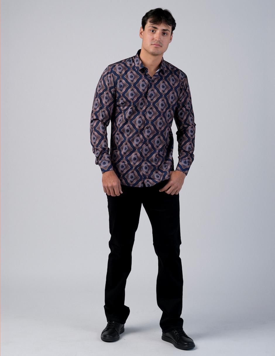 "camisa/sobrecamisa" casual benziny "de" (si aplica) poliéster y algodón "manga" larga "para hombre"