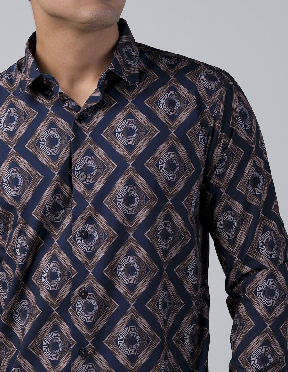 "camisa/sobrecamisa" casual benziny "de" (si aplica) poliéster y algodón "manga" larga "para hombre"