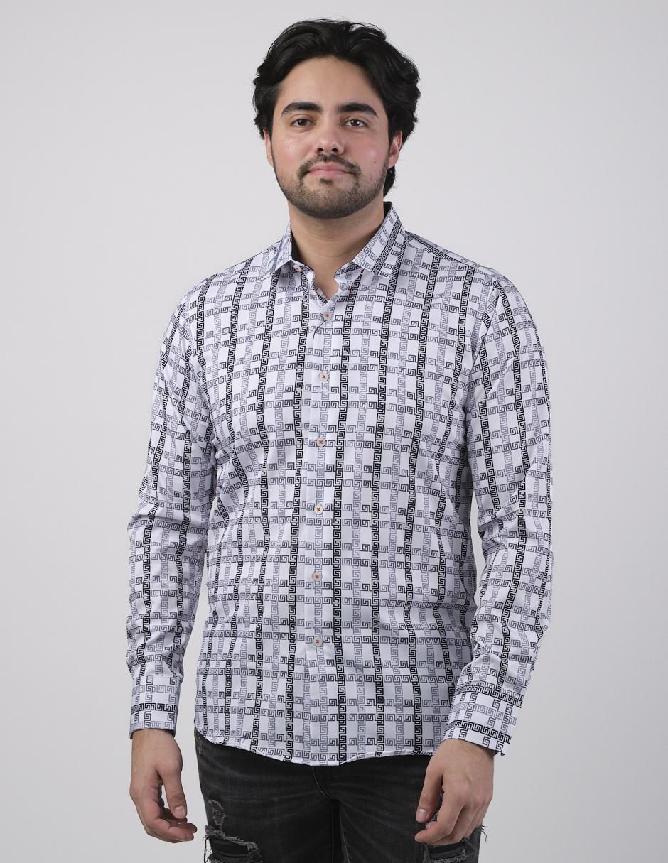 Camisa casual manga larga para hombre