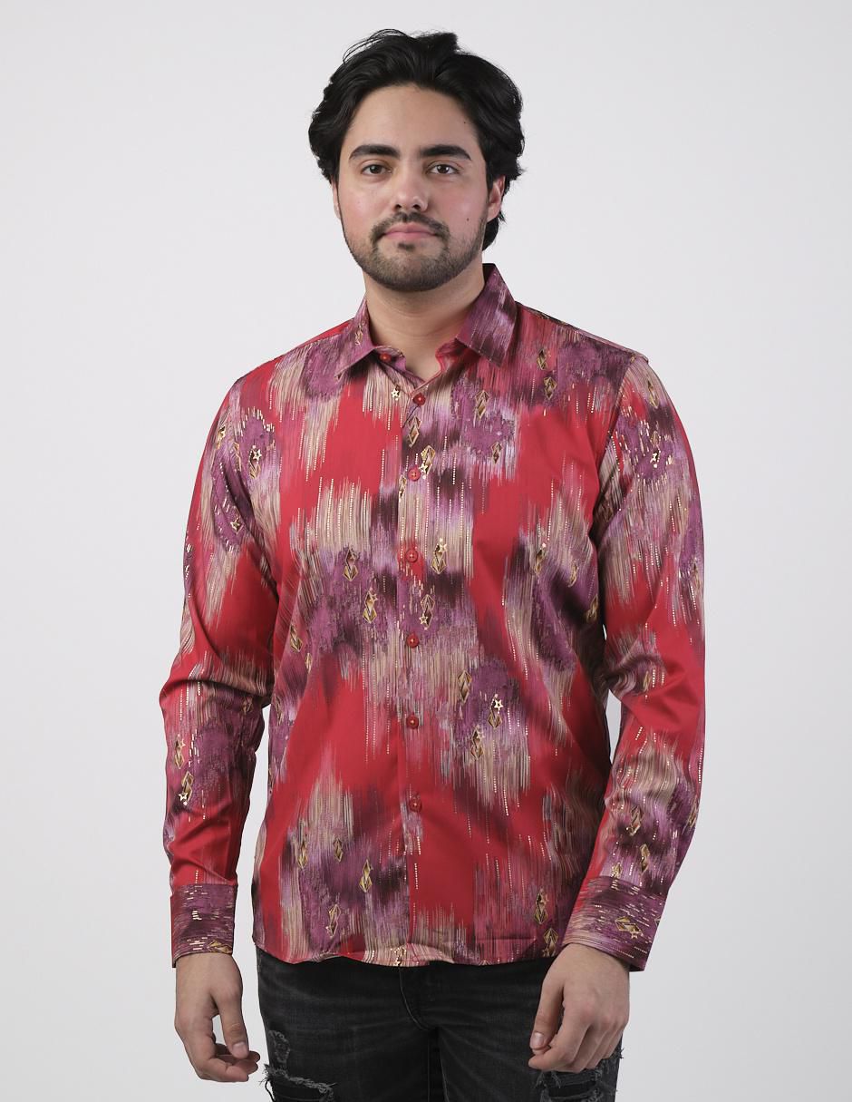 Camisa casual manga larga para hombre