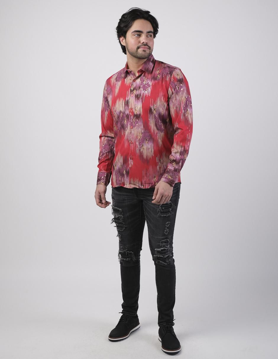 Camisa casual manga larga para hombre 3