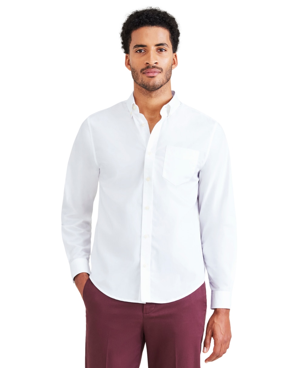 Camisa casual de algodón manga larga para hombre 1