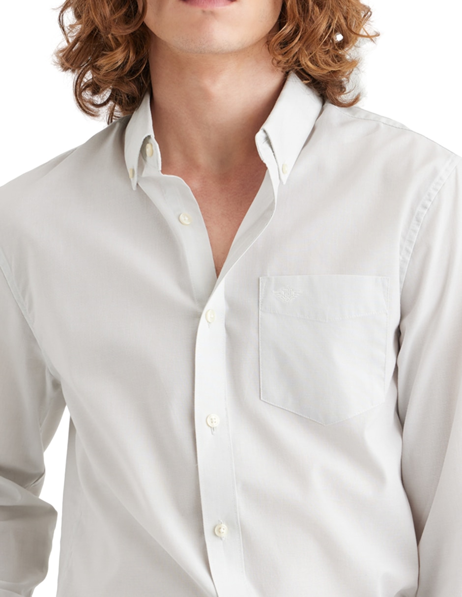 Camisa casual de algodón manga larga para hombre 2