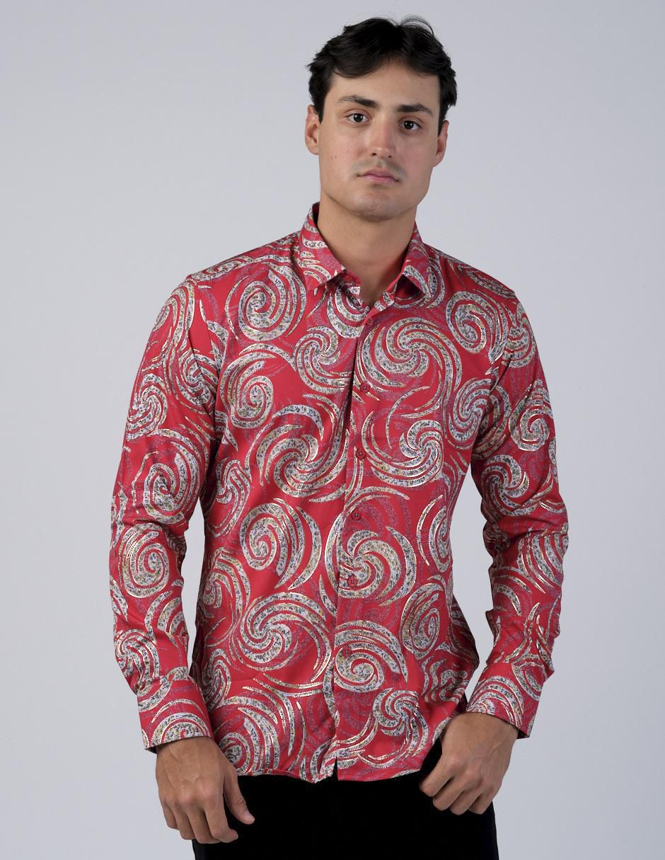 Camisa casual manga larga para hombre