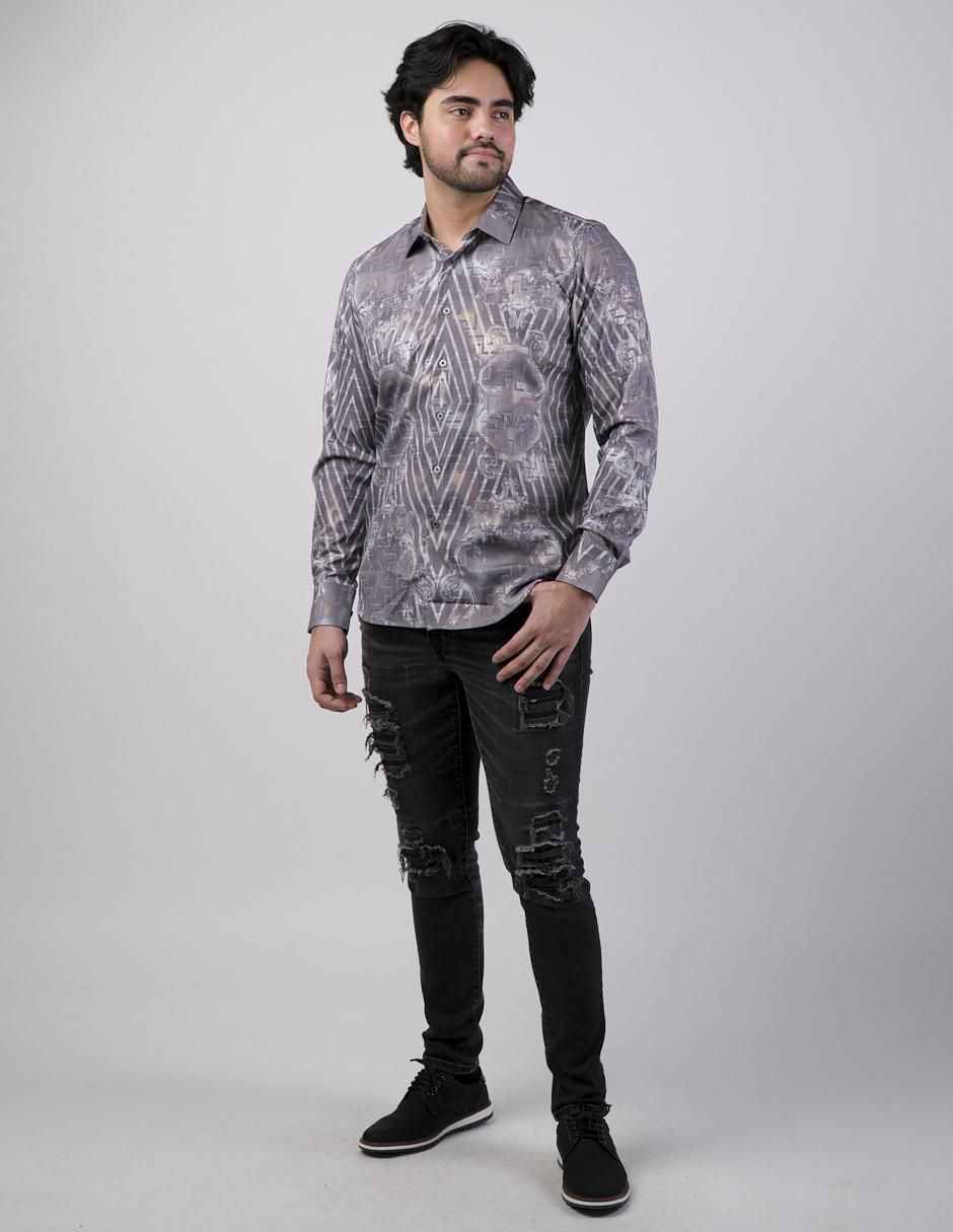 "camisa/sobrecamisa" casual benziny "de" (si aplica) mezcla de materiales "manga" larga "para hombre"