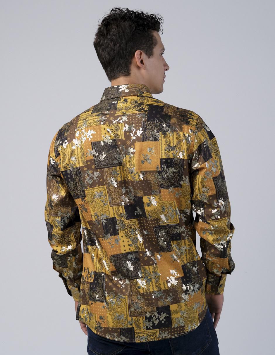 Camisa casual manga larga para hombre 2