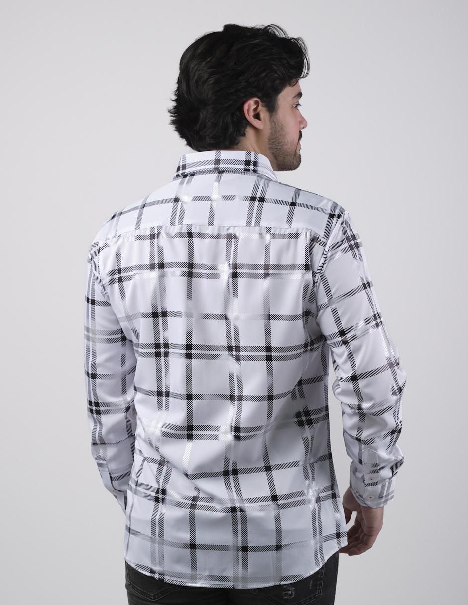 Camisa casual manga larga para hombre 2