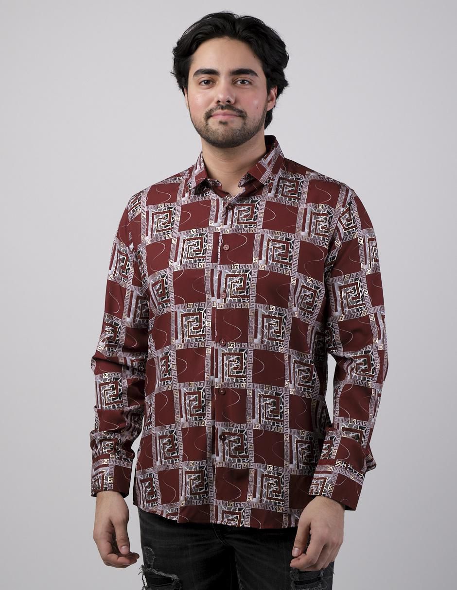 Camisa casual manga larga para hombre