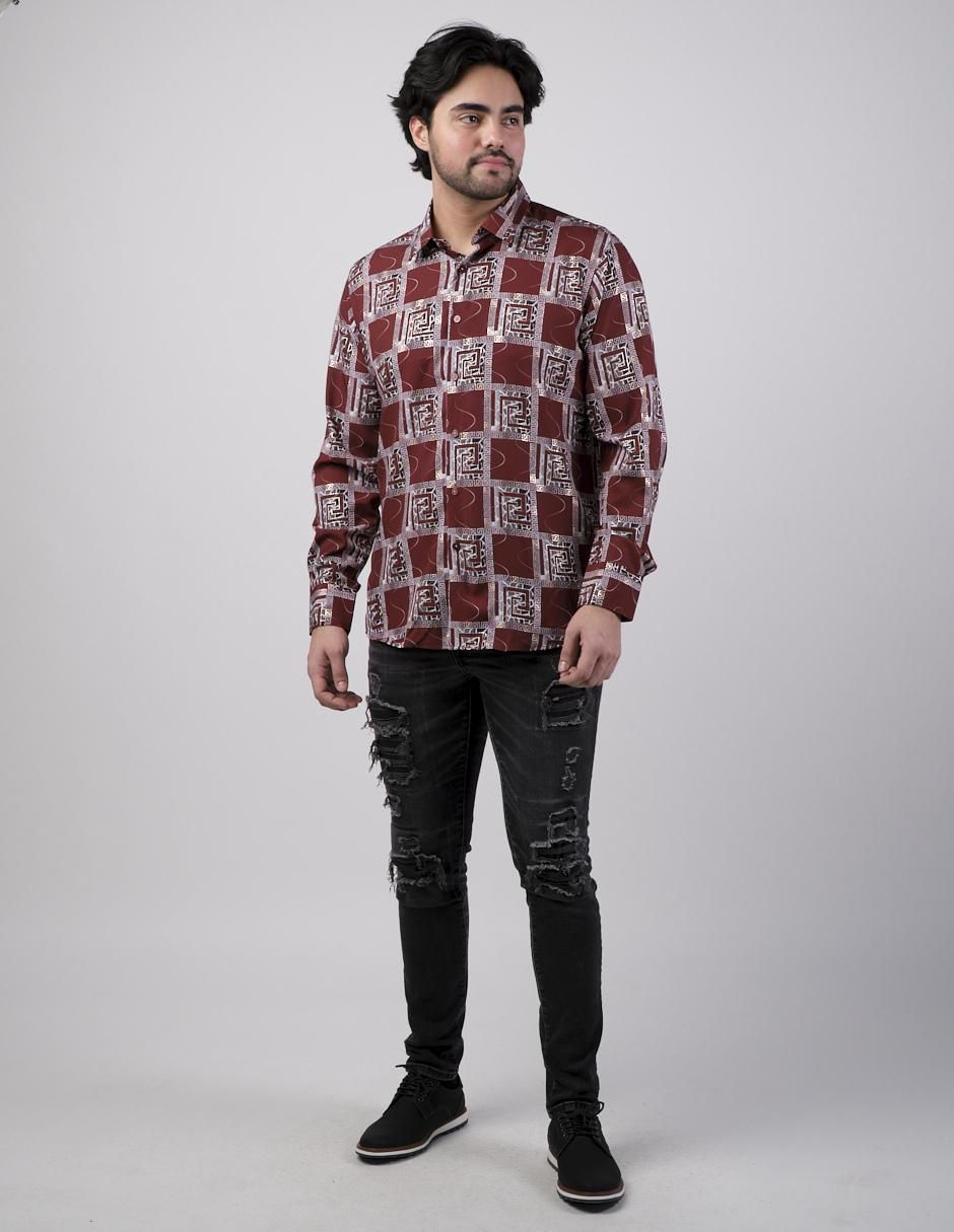 Camisa casual manga larga para hombre 3