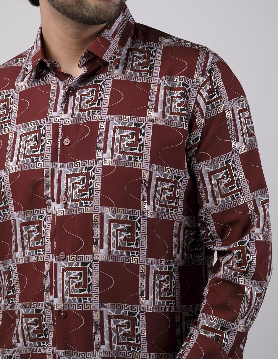 Camisa casual manga larga para hombre 4