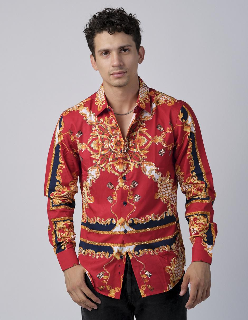 "camisa/sobrecamisa" casual pavini "de" (si aplica) mezcla de materiales "manga" larga "para hombre"