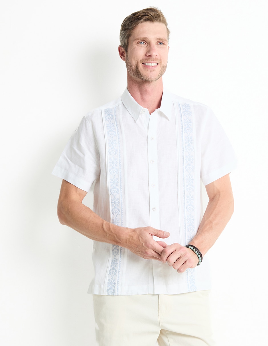 Guayabera manga corta para hombre 1