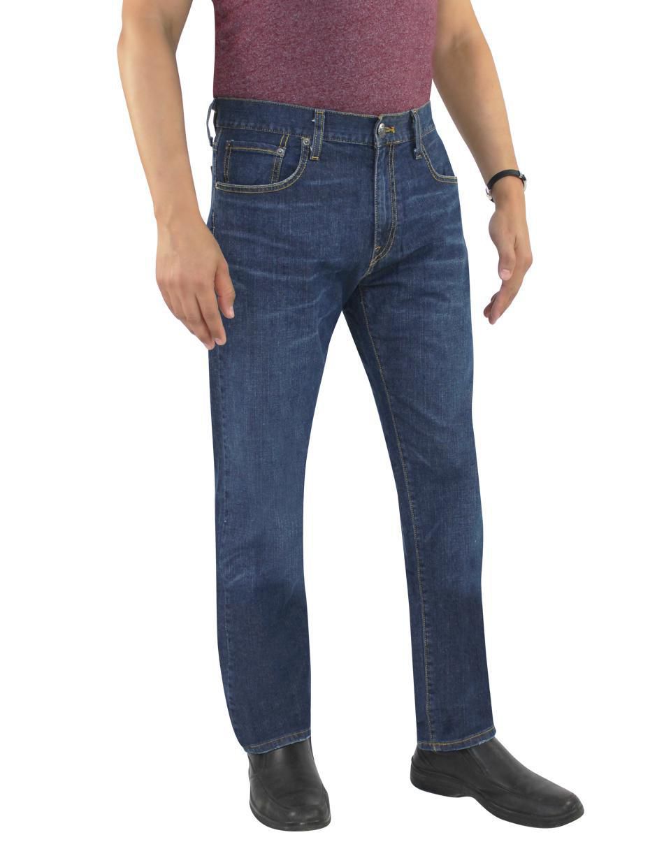 Jeans straight 3376 deslavado para hombre 2