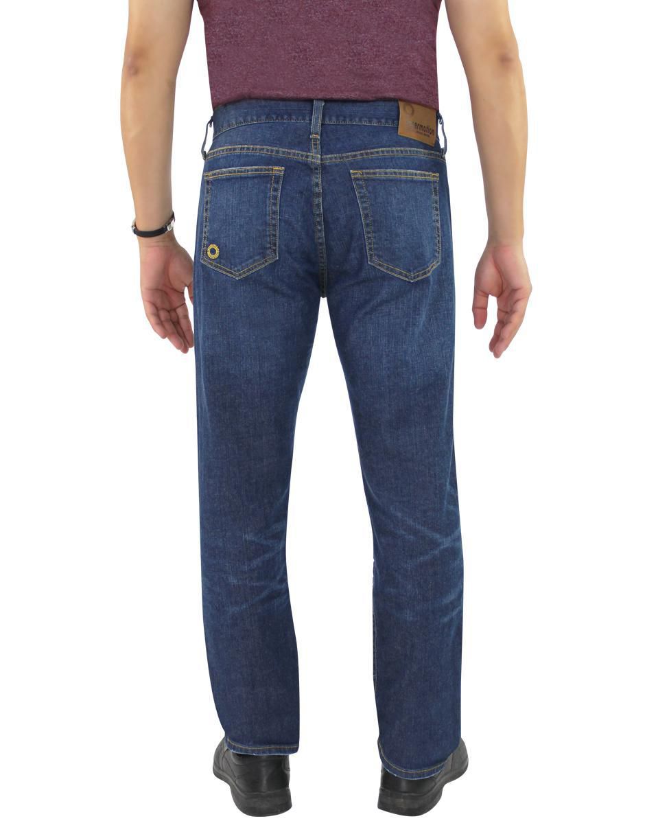 Jeans straight 3376 deslavado para hombre 4