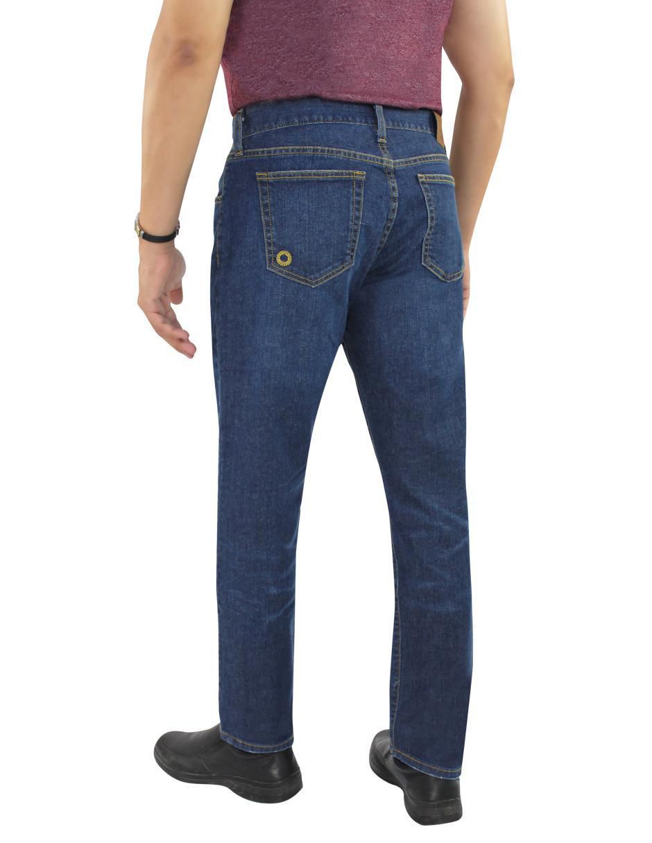 Jeans straight 3376 deslavado para hombre 5