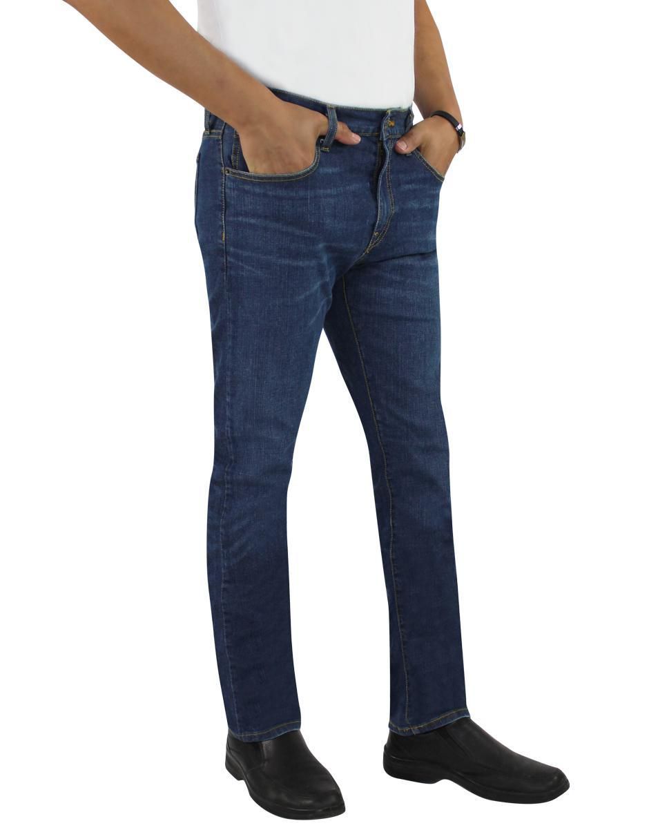 Jeans straight 3377 deslavado para hombre 2