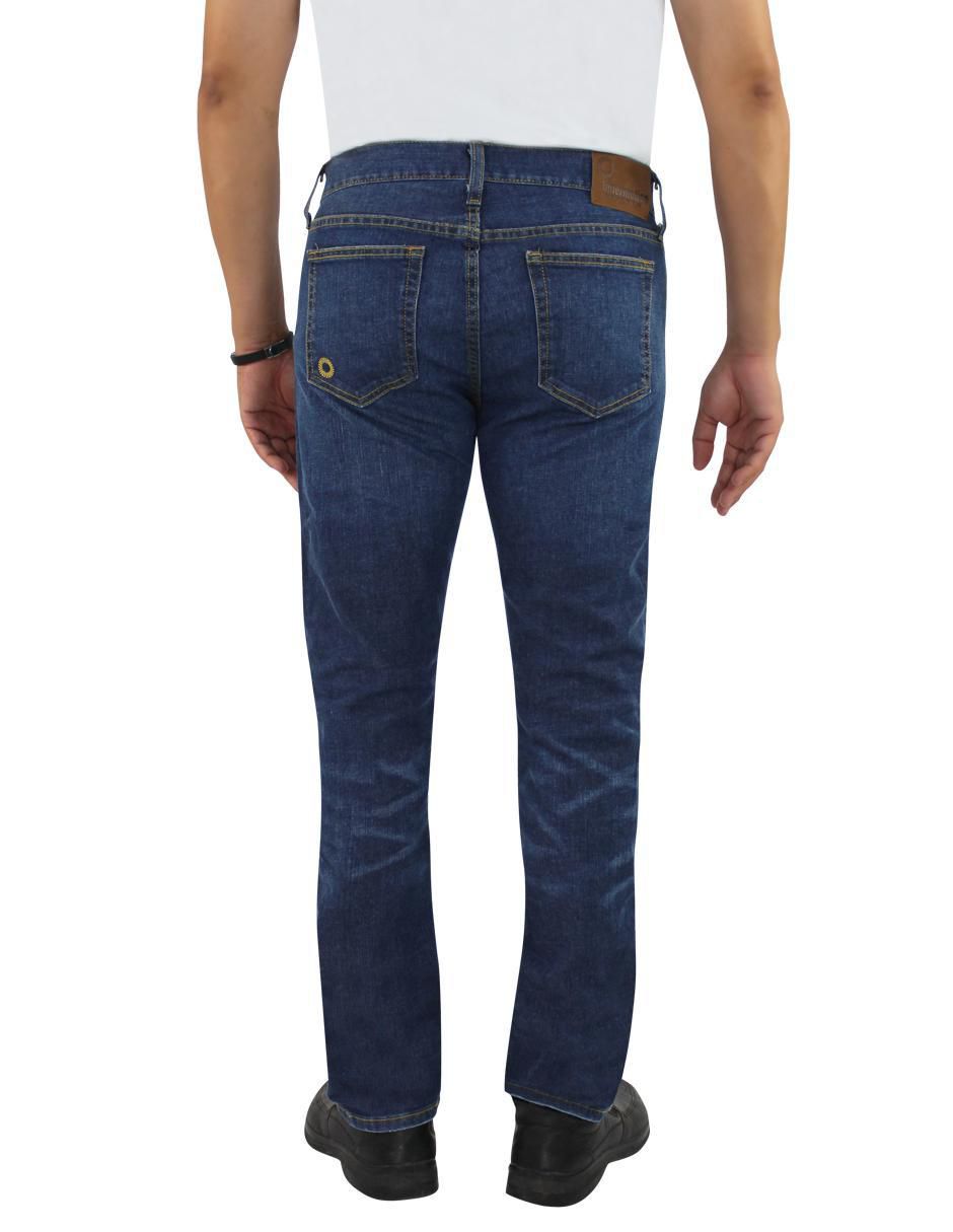 Jeans straight 3377 deslavado para hombre 4