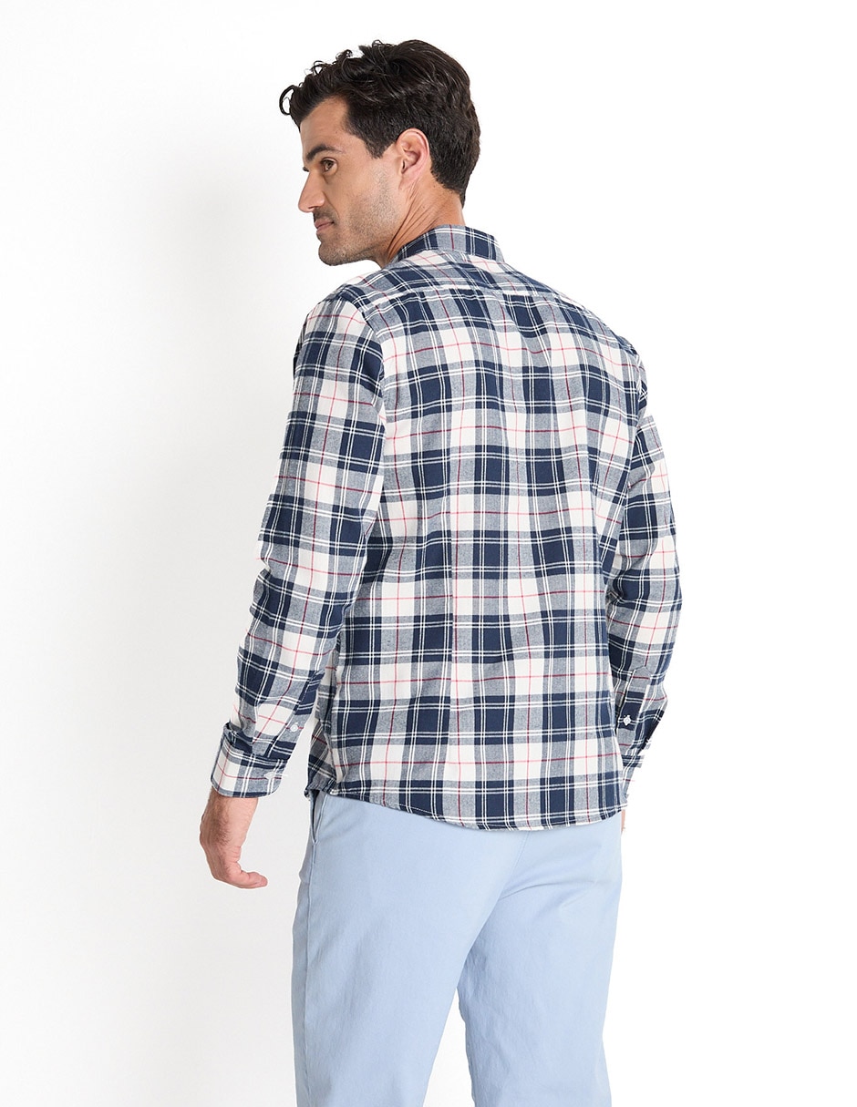 Camisa casual de algodón manga larga para hombre 2