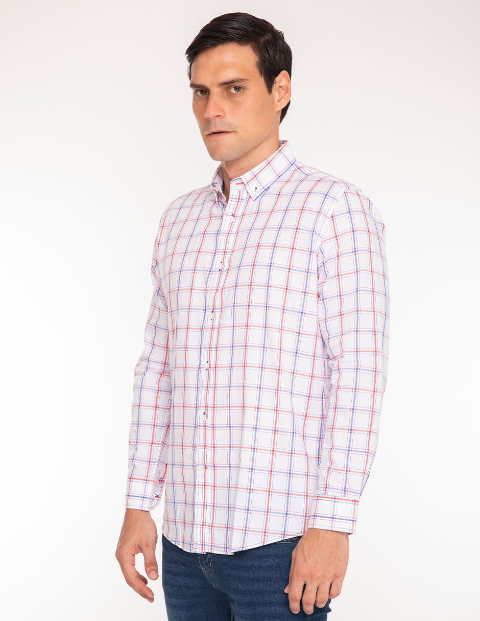 Camisa casual de algodón manga larga para hombre 1
