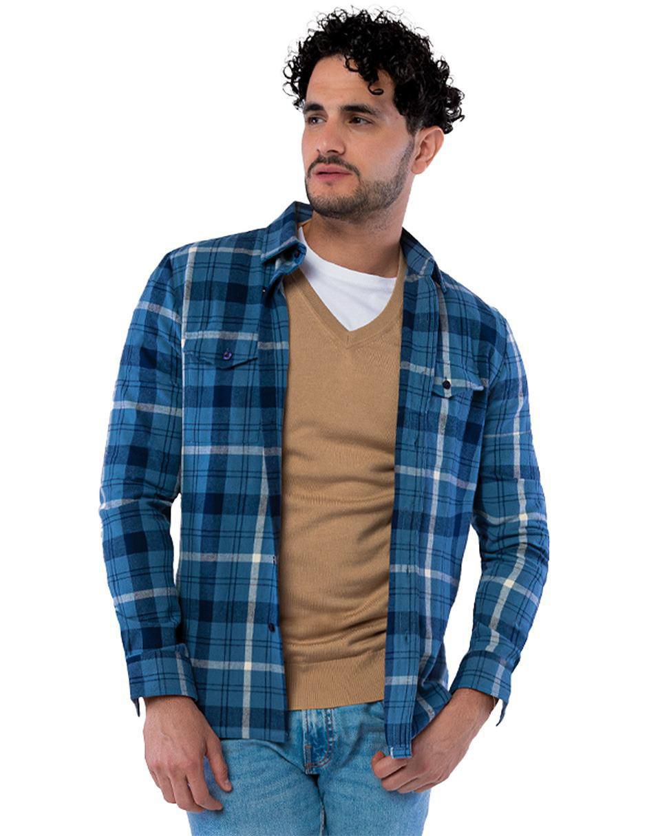 Camisa casual de algodón manga larga para hombre Camisa casual de algodón manga larga para hombre