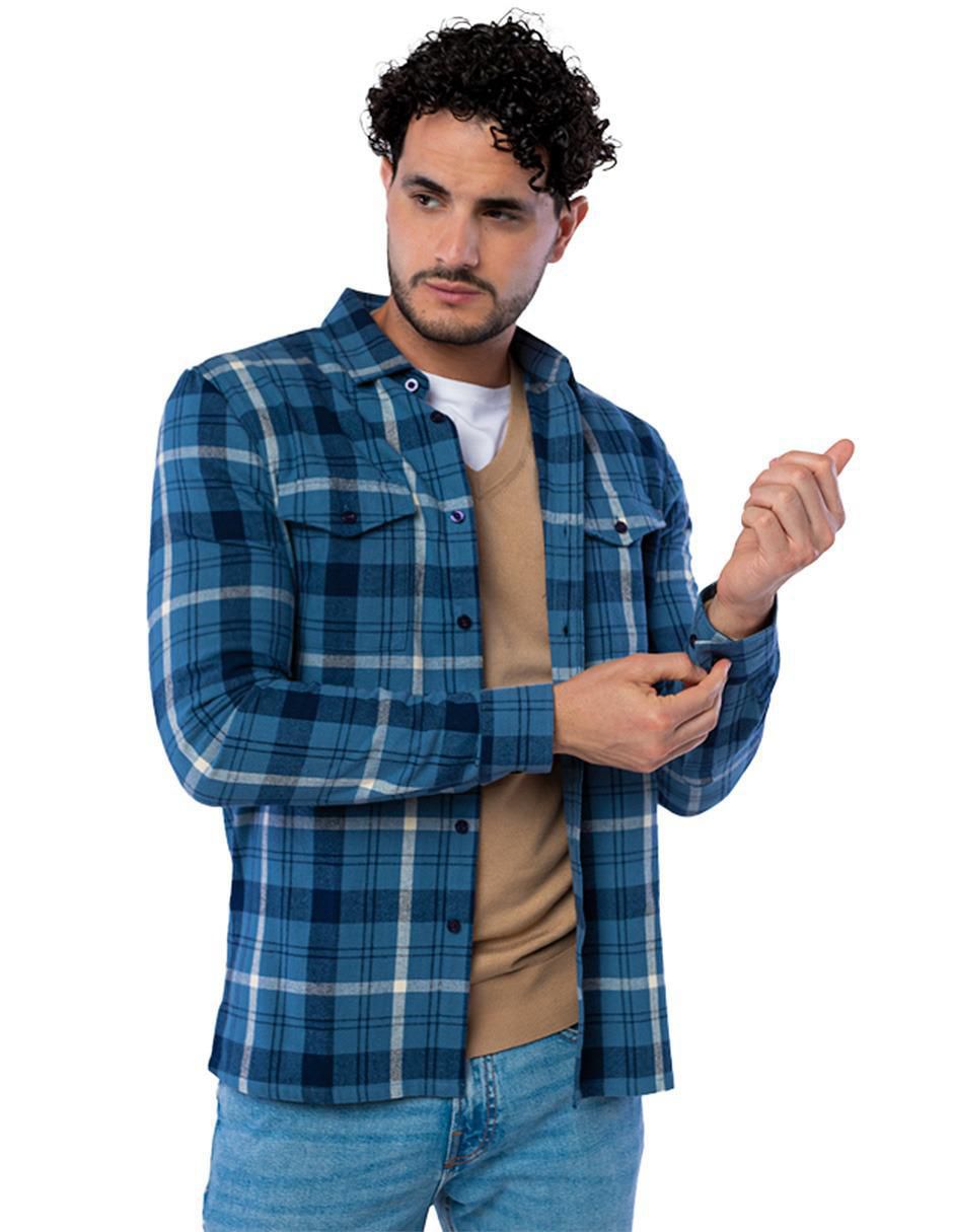 Camisa casual de algodón manga larga para hombre 3
