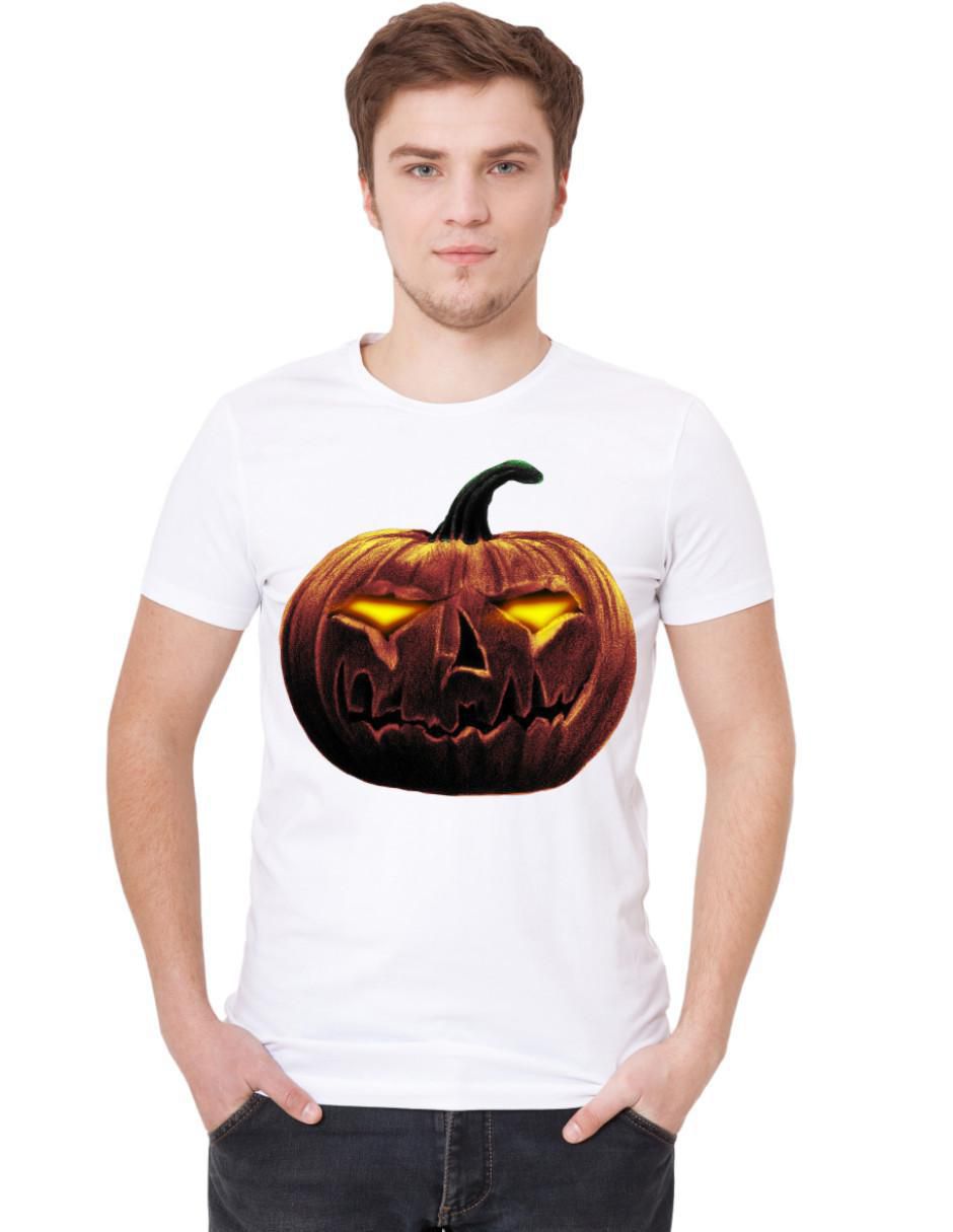 Playera Halloween Calabaza Día de Muertos Terror cuello redondo para hombre