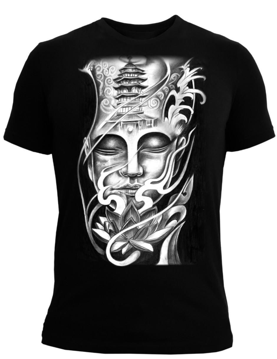 Playera buda espiritual mantra zen yoga cuello redondo para hombre 4