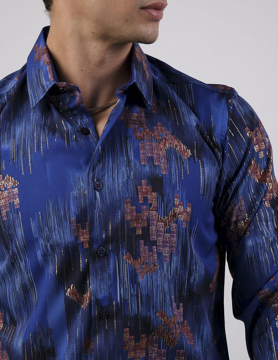 Camisa casual de algodón manga larga para hombre 2