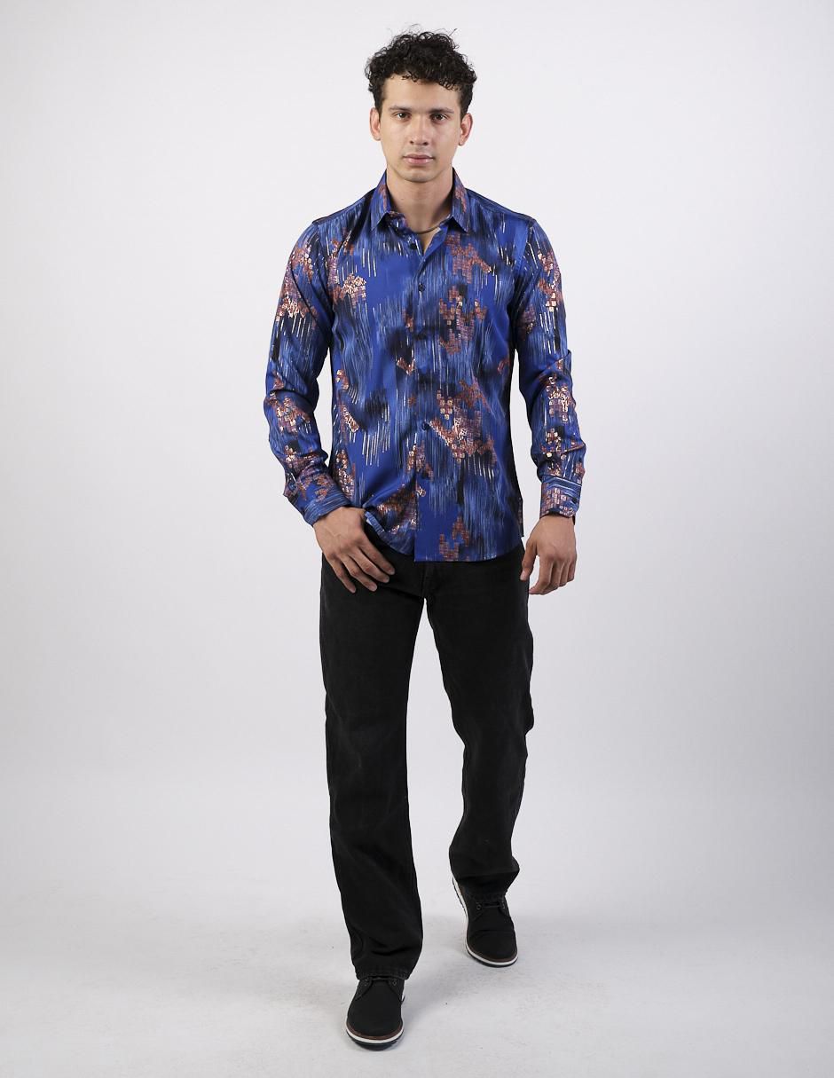 Camisa casual de algodón manga larga para hombre 3