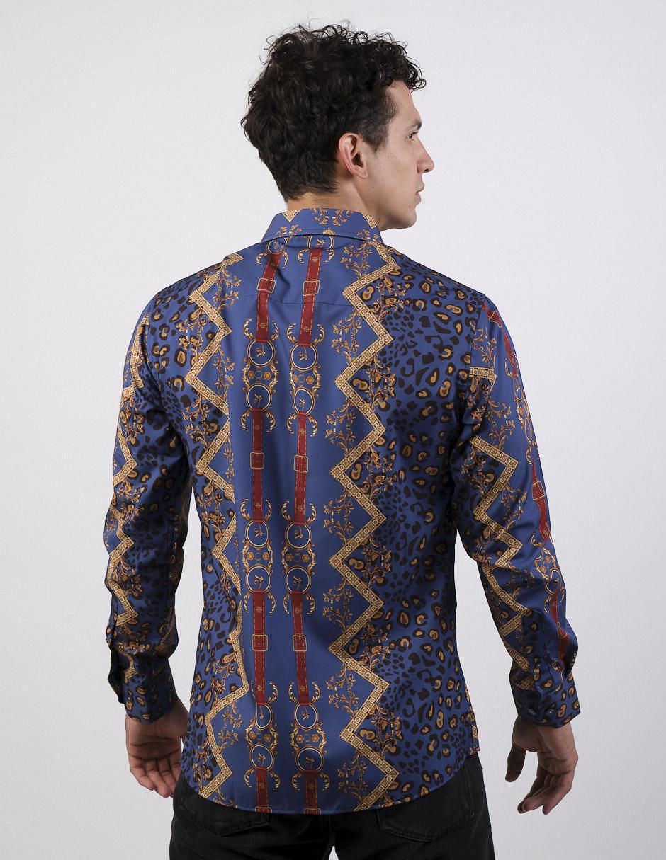 Camisa casual de algodón manga larga para hombre 4