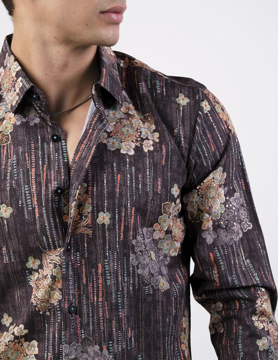 Camisa casual de algodón manga larga para hombre 2