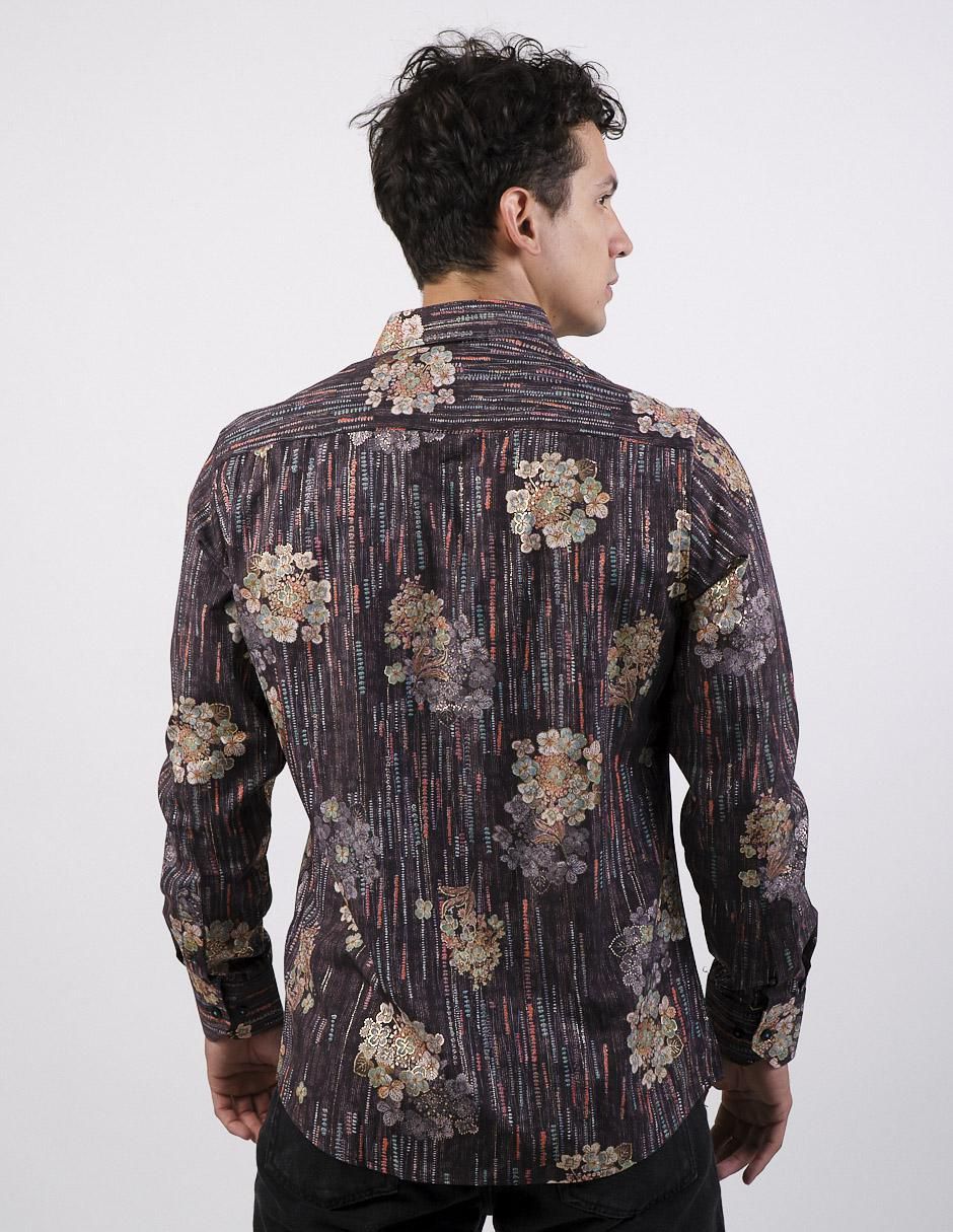 Camisa casual de algodón manga larga para hombre 4