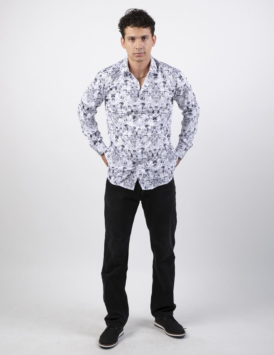 Camisa casual de algodón manga larga para hombre 3