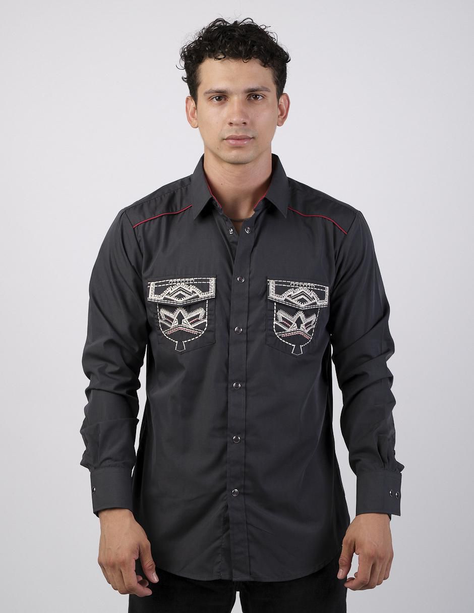 Camisa casual manga larga para hombre