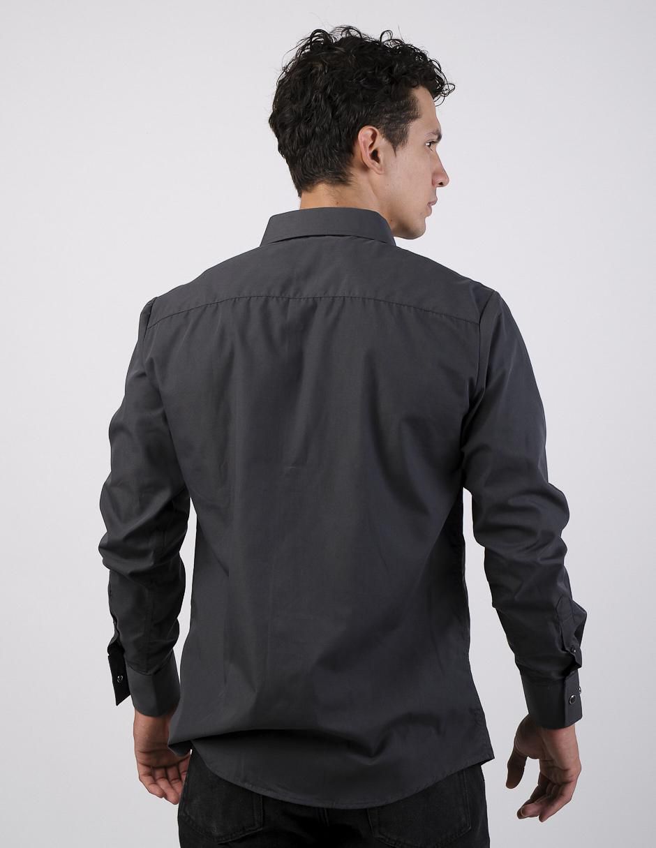 Camisa casual manga larga para hombre 2