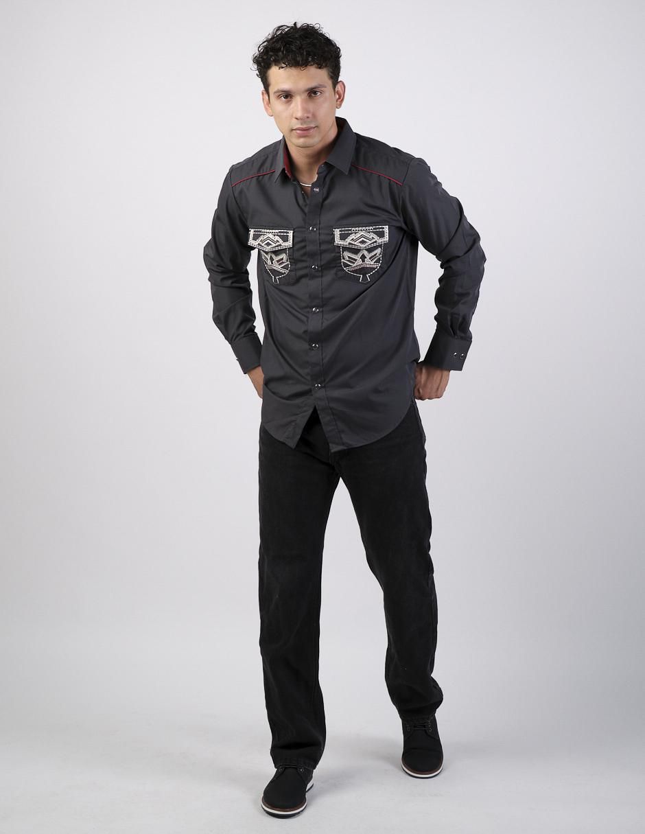 Camisa casual manga larga para hombre 3