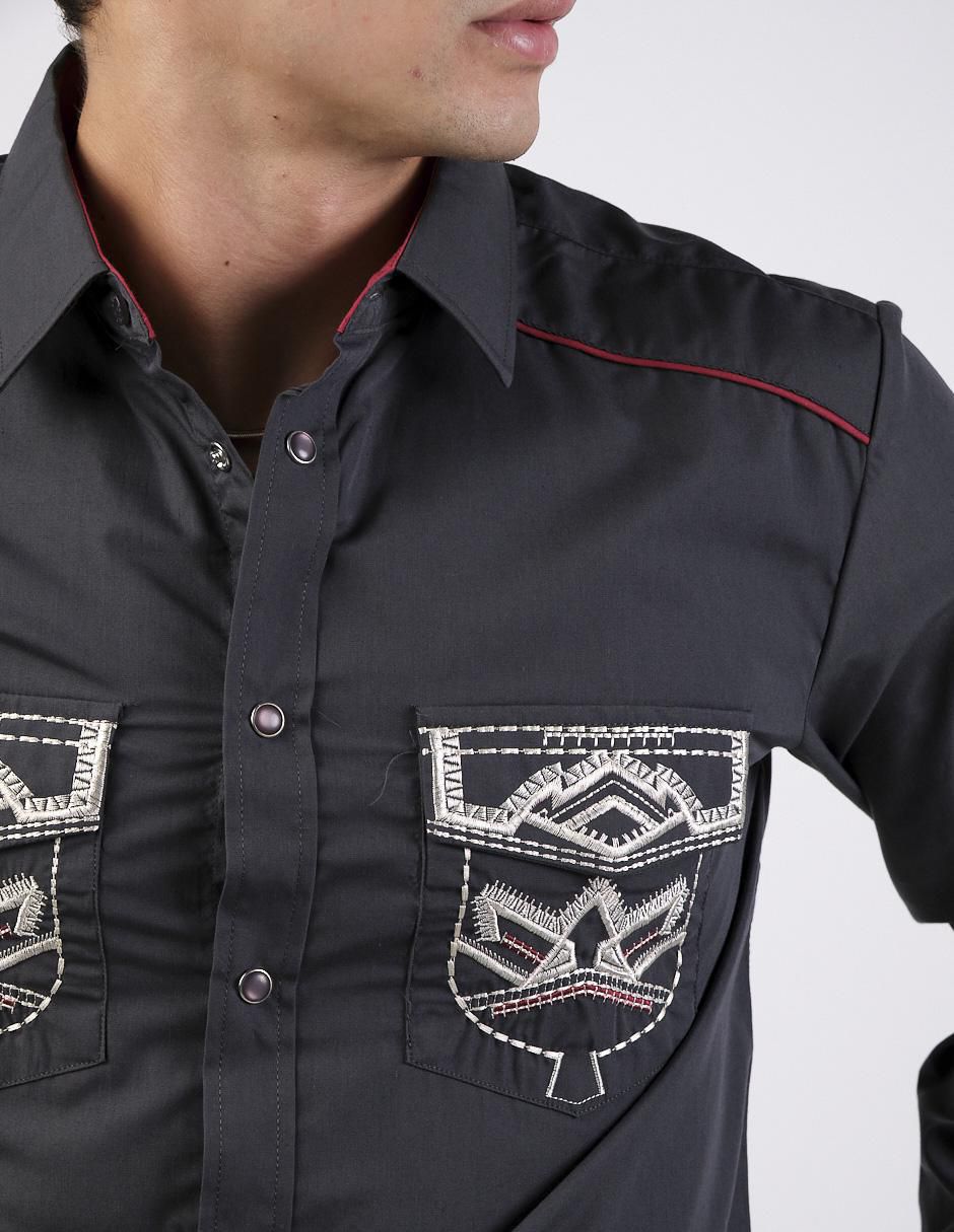 Camisa casual manga larga para hombre 4
