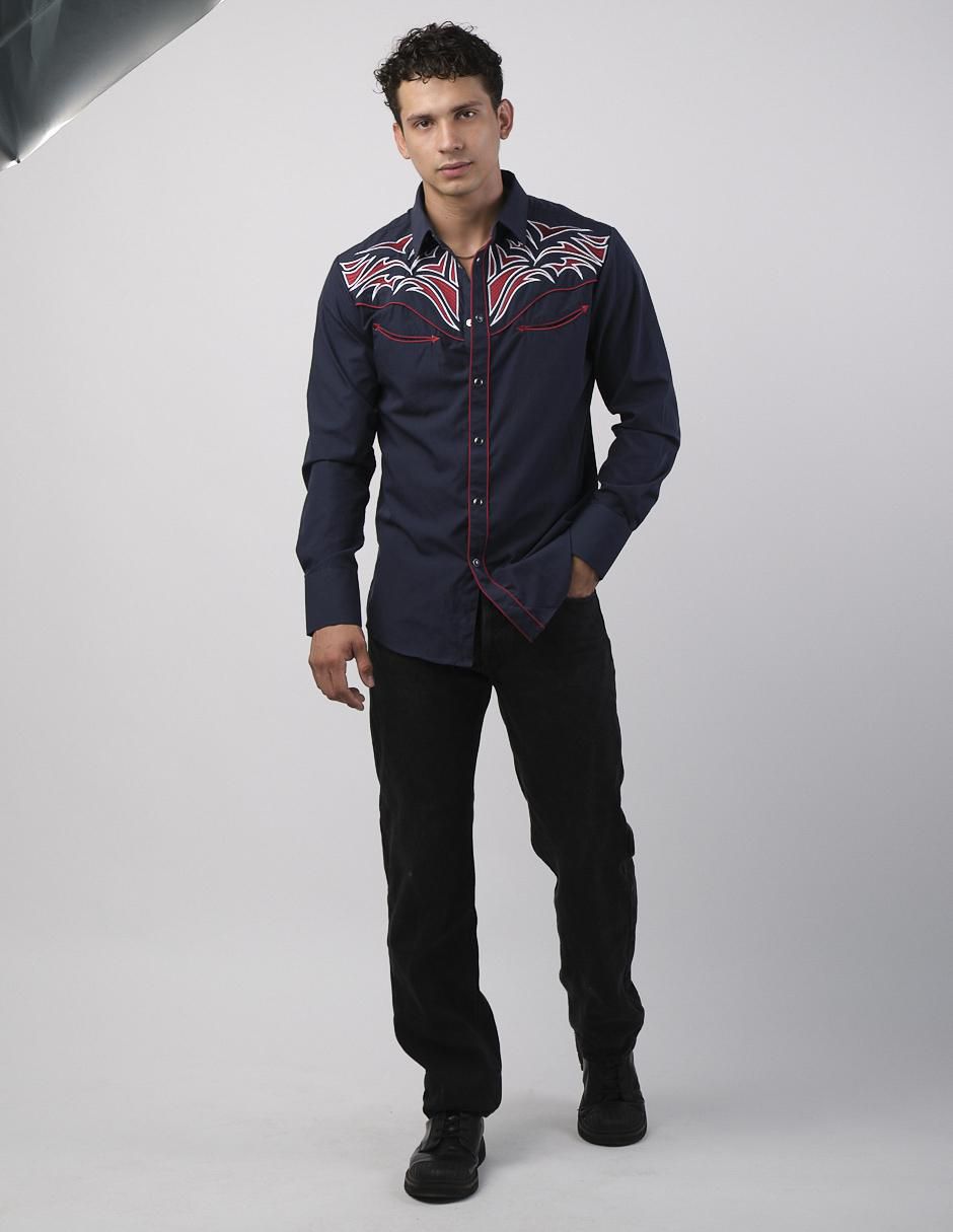 Camisa casual manga larga para hombre 3