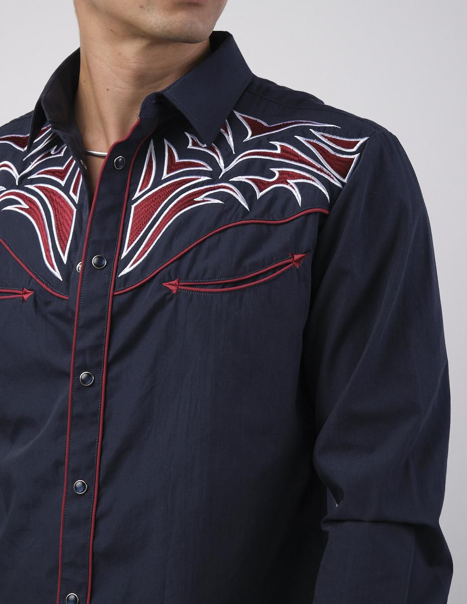 Camisa casual manga larga para hombre 4
