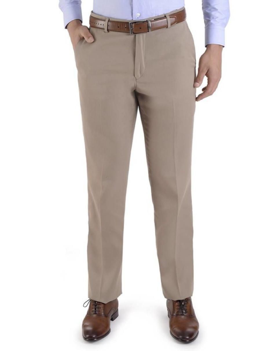 Pantalón de vestir recto de algodón para hombre
