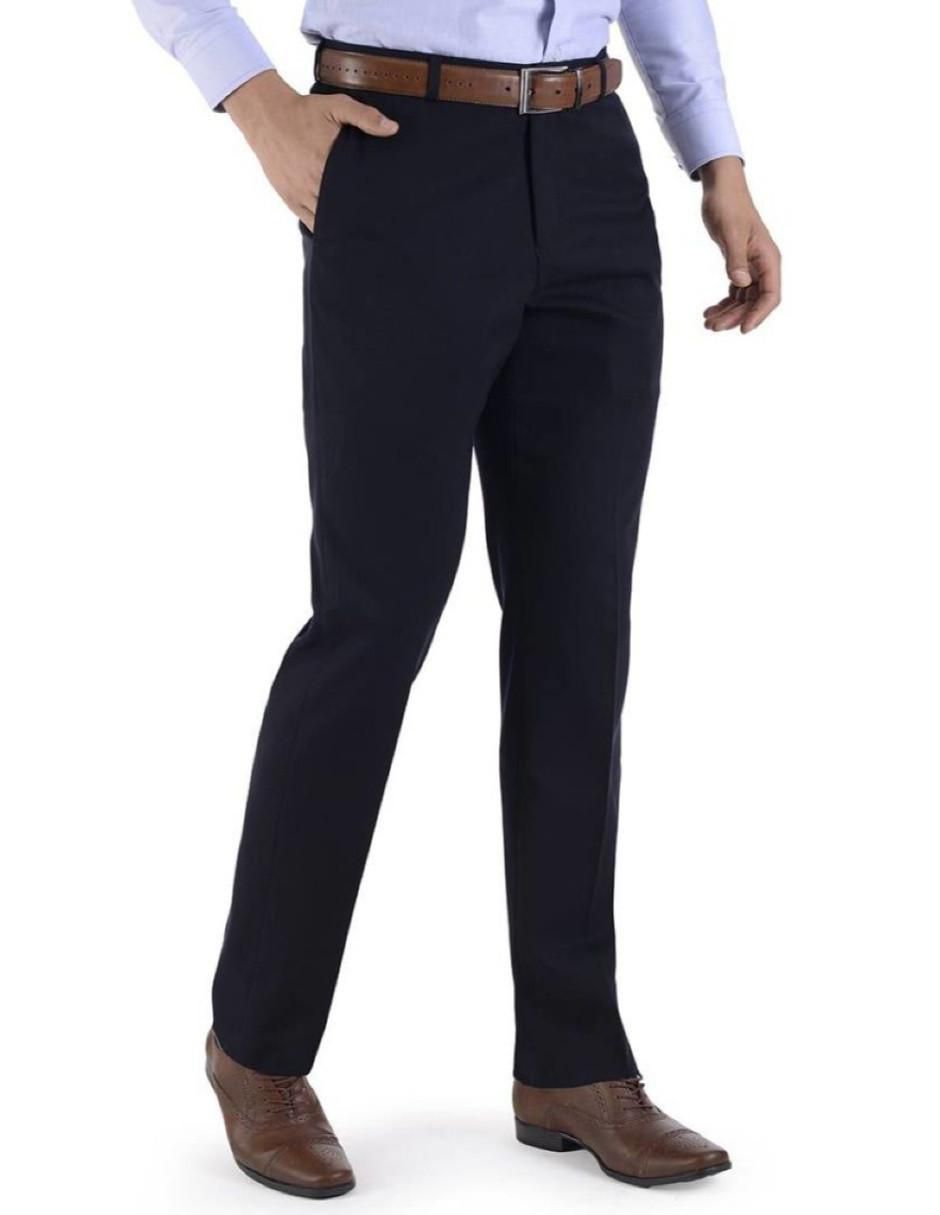 Pantalón de vestir recto de algodón para hombre Pantalón de vestir recto de algodón para hombre