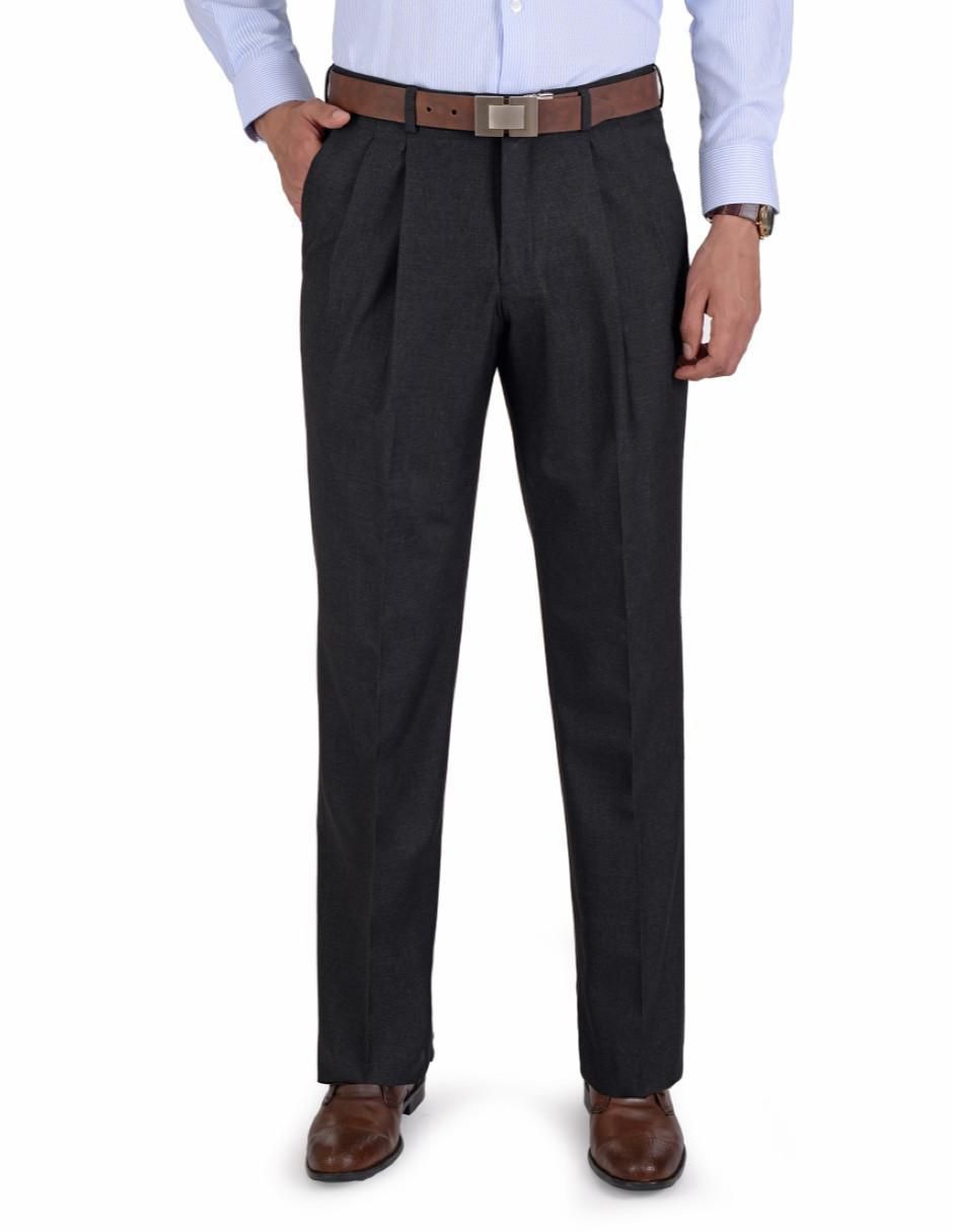 Pantalón de vestir recto de algodón para hombre
