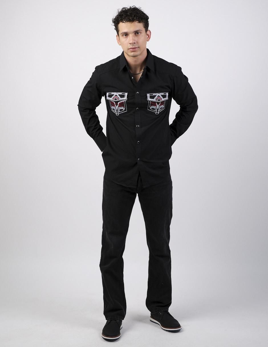 Camisa casual manga larga para hombre 3